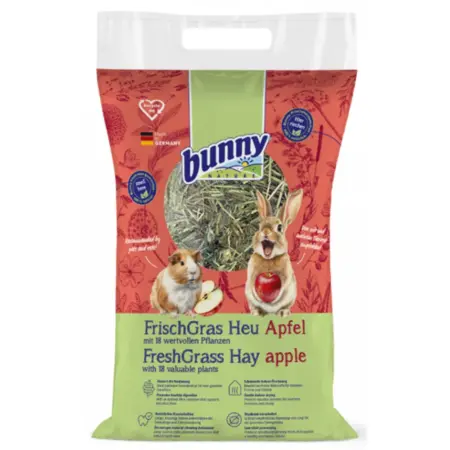 Χόρτο Bunny Freshgrass Hay Με Μήλο 500gr